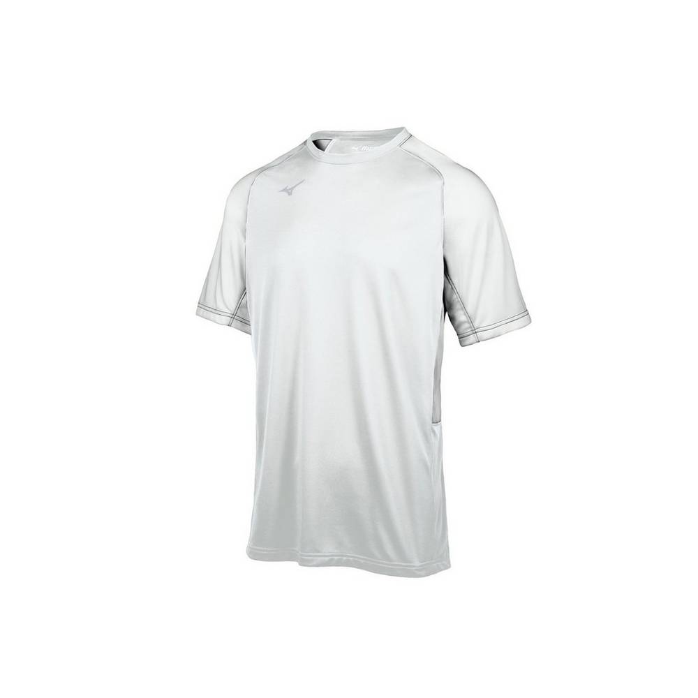 Camisas Mizuno Baseball Aerolite Crew - Homem - Branco - RSOQN1078